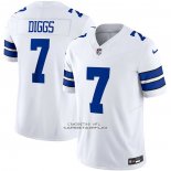 Camiseta NFL Limited Dallas Cowboys Trevon Diggs 7 Vapor F.U.S.E. Blanco