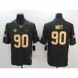 Camiseta NFL Limited Gold Hombre Pittsburgh Steelers 90 Watt Anthracite Negro