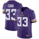 Camiseta NFL Limited Hombre 33 Cook Minnesota Vikings Violeta