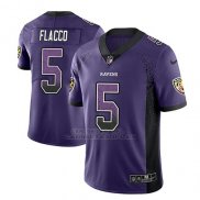 Camiseta NFL Limited Hombre Baltimore Ravens Joe Flacco Violeta 2018 Drift Fashion Color Rush