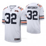 Camiseta NFL Limited Hombre Chicago Bears David Montgomery 100th Season Classic Blanco