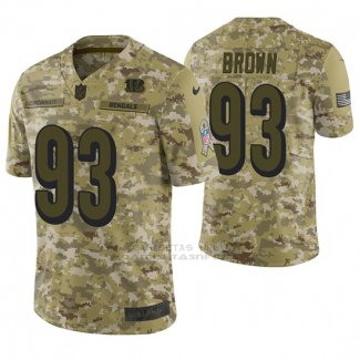 Camiseta NFL Limited Hombre Cincinnati Bengals Andrew Brown Camuflaje 2018 Salute To Service