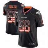 Camiseta NFL Limited Hombre Denver Broncos Von Miller Negro 2018 USA Flag Fashion Color Rush