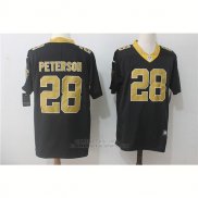 Camiseta NFL Limited Hombre Minnesota Vikings 28 Peterson Negro
