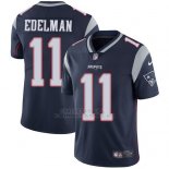 Camiseta NFL Limited Hombre New England Patriots 11 Julian Edelman Azul Stitched Vapor Untouchable
