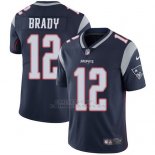 Camiseta NFL Limited Hombre New England Patriots 12 Tom Brady Azul Stitched Vapor Untouchable