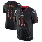 Camiseta NFL Limited Hombre New England Patriots Julian Edelman Negro Color Rush 2018 Lights Out