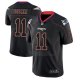 Camiseta NFL Limited Hombre New England Patriots Julian Edelman Negro Color Rush 2018 Lights Out