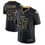 Camiseta NFL Limited Hombre New Orleans Saints Alex Anzalone Saints Negro Color Rush 2018 Lights Out