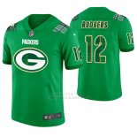 Camiseta NFL Limited Hombre Verde Bay Packers Aaron Rodgers St. Patrick's Day Verde
