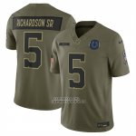 Camiseta NFL Limited Indianapolis Colts Anthony Richardson Sr 2025 Salute To Service Verde Militar