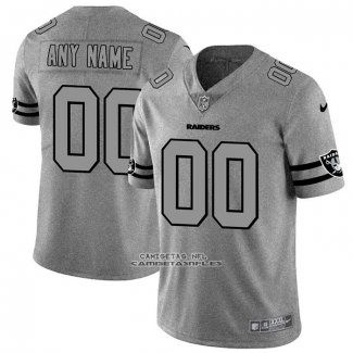 Camiseta NFL Limited Las Vegas Raiders Personalizada Team Logo Gridiron Gris