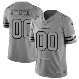 Camiseta NFL Limited Miami Dolphins Personalizada Team Logo Gridiron Gris