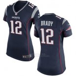 Camiseta NFL Limited Mujer New England Patriots 12 Brady Azul