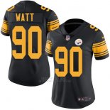 Camiseta NFL Limited Mujer Pittsburgh Steelers 90 Watt Negro
