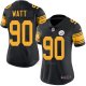 Camiseta NFL Limited Mujer Pittsburgh Steelers 90 Watt Negro