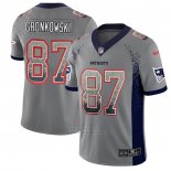 Camiseta NFL Limited New England Patriots Gronkowsk Rush Drift Fashion Gris