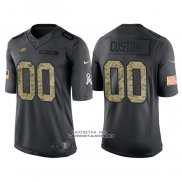 Camiseta NFL Limited Philadelphia Eagles Personalizada 2016 Salute To Service Negro