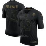 Camiseta NFL Limited Pittsburgh Steelers Polamalu 2020 Salute To Service Negro