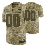 Camiseta NFL Limited Seattle Seahawks Personalizada Salute To Service Verde