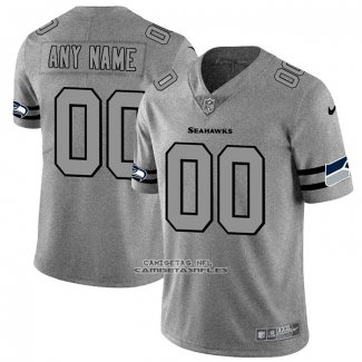 Camiseta NFL Limited Seattle Seahawks Personalizada Team Logo Gridiron Gris