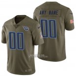 Camiseta NFL Limited Tennessee Titans Personalizada 2017 Salute To Service Verde