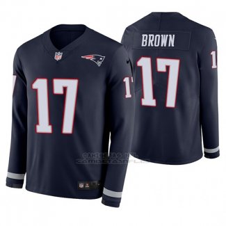 Camiseta NFL Therma Manga Larga New England Patriots Antonio Brown Therma Azul