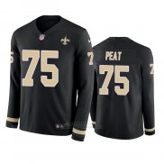 Camiseta NFL Therma Manga Larga New Orleans Saints Andrus Peat Negro
