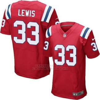 Camiseta New England Patriots Lewis Rojo Nike Elite NFL Hombre
