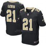Camiseta New Orleans Saints Lewis Negro Nike Elite NFL Hombre