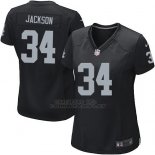 Camiseta Oakland Raiders Jackson Negro Nike Game NFL Mujer
