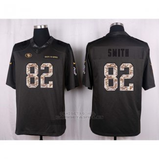 Camiseta San Francisco 49ers Smith Apagado Gris Nike Anthracite Salute To Service NFL Hombre