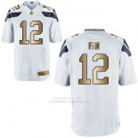 Camiseta Seattle Seahawks Fan Blanco Nike Gold Game NFL Hombre