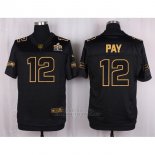 Camiseta Seattle Seahawks Pay Negro Nike Elite Pro Line Gold NFL Hombre