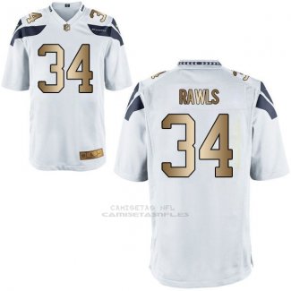 Camiseta Seattle Seahawks Rawls Blanco Nike Gold Game NFL Hombre