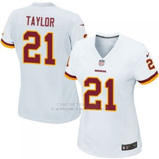 Camiseta Washington Commanders Taylor Blanco Nike Game NFL Mujer