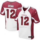 Camiseta Arizona Cardinals Brown Rojo y Blanco Nike Elite NFL Hombre