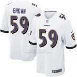 Camiseta Baltimore Ravens Brown Blanco Nike Game NFL Hombre