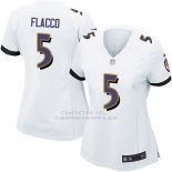 Camiseta Baltimore Ravens Flacco Blanco Nike Game NFL Mujer