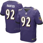 Camiseta Baltimore Ravens Kaufusi Violeta Nike Elite NFL Hombre