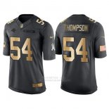 Camiseta Carolina Panthers Thompson Negro 2016 Nike Gold Anthracite Salute To Service NFL Hombre