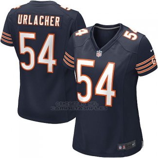 Camiseta Chicago Bears Urlacher Blanco Negro Nike Game NFL Mujer