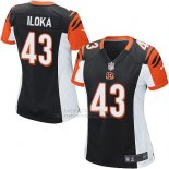 Camiseta Cincinnati Bengals Iloka Negro Nike Game NFL Mujer