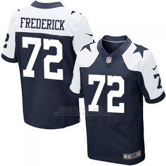 Camiseta Dallas Cowboys Frederick Profundo Azul y Blanco Nike Elite NFL Hombre