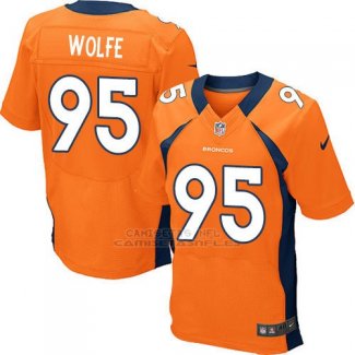 Camiseta Denver Broncos Wolfe Naranja Nike Elite NFL Hombre