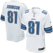 Camiseta Detroit Lions Johnson Blanco Nike Game NFL Hombre