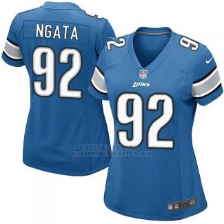 Camiseta Detroit Lions Ngata Azul Nike Game NFL Mujer