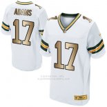 Camiseta Green Bay Packers Adams Blanco Nike Gold Elite NFL Hombre