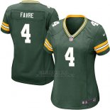 Camiseta Green Bay Packers Favre Verde Militar Nike Game NFL Mujer