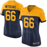 Camiseta Green Bay Packers Nitschke Negro Amarillo Nike Game NFL Mujer